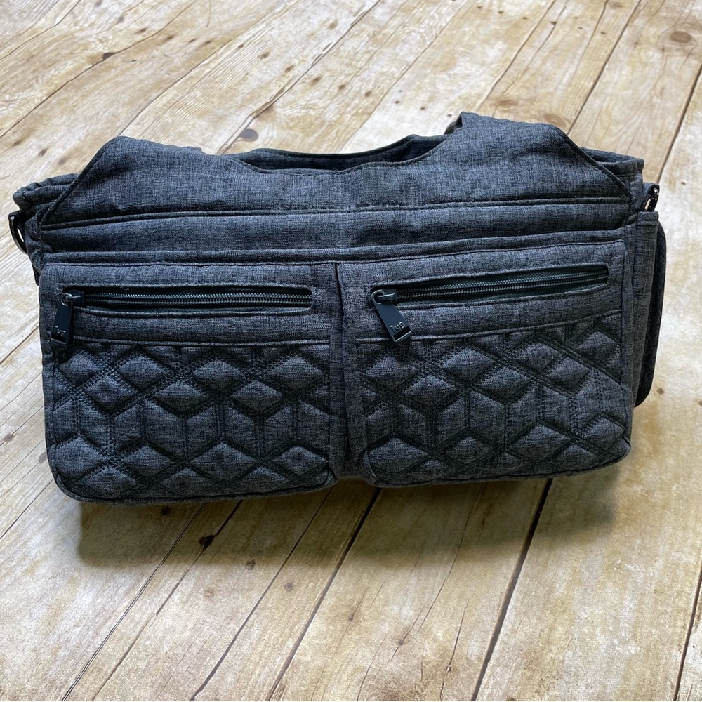 Lug Streetcar Quilted Heathered Gray Shoulder Bag